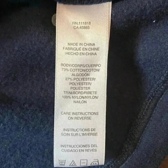 Michael Kors Mens Sweater 1/4 Zip Pullover Cotton Blend Navy Blue Size Medium - Picture 10 of 16